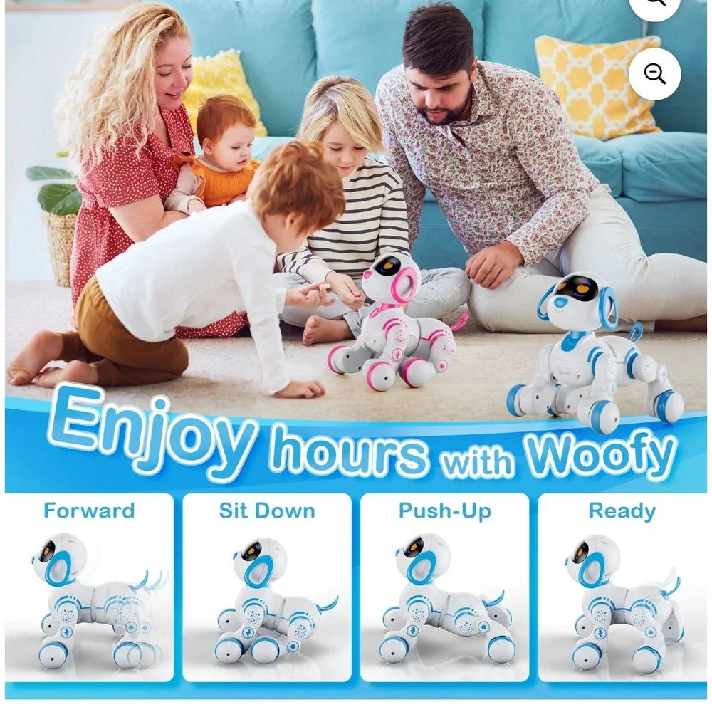 Contixo Woofy R3 Puppy Robot‎ Dog Pink Interactive Touch Remote Control Toy New